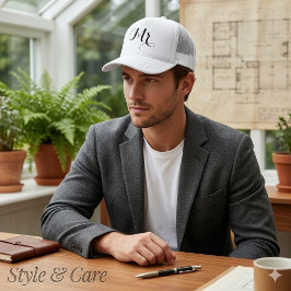 Boné Elegante Chapéu Mr. Text – Presente de Capacete de