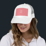 Boné Elegante Modelo da sua empresa<br><div class="desc">Crie Seu Próprio Charisma Branco Elegante Cor Moderna Modelo Adicionar Logotipo Fotográfico Foto Trucker Hat.</div>
