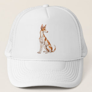 Boné Elegante Podenco Ibizan Hound Desenhado à Mão com