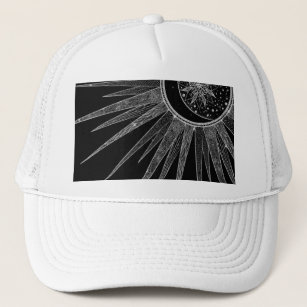 Boné Elegante Sun Moon Mandala Black Design
