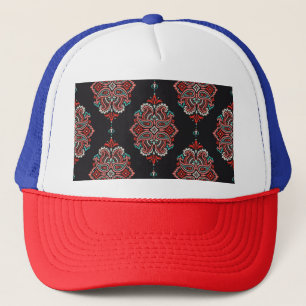 Boné Elementos paisley asiáticos, padrão de vintage boh