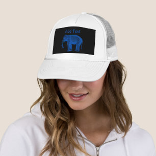 Boné Elephant Azul Adicionar Texto Impresso Na moda Bon