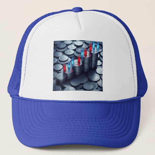 Boné Elevem seu espaço com arte inspirada no comércio.  (Frente)