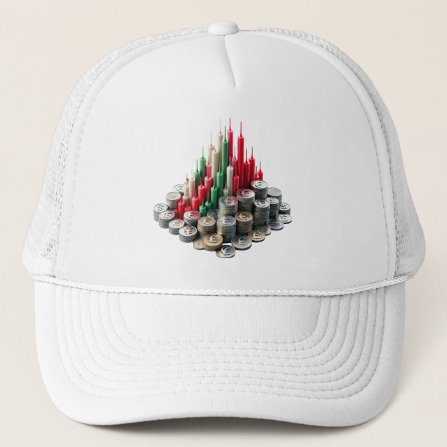 Boné Elevem seu espaço com arte inspirada no comércio.  (Frente)