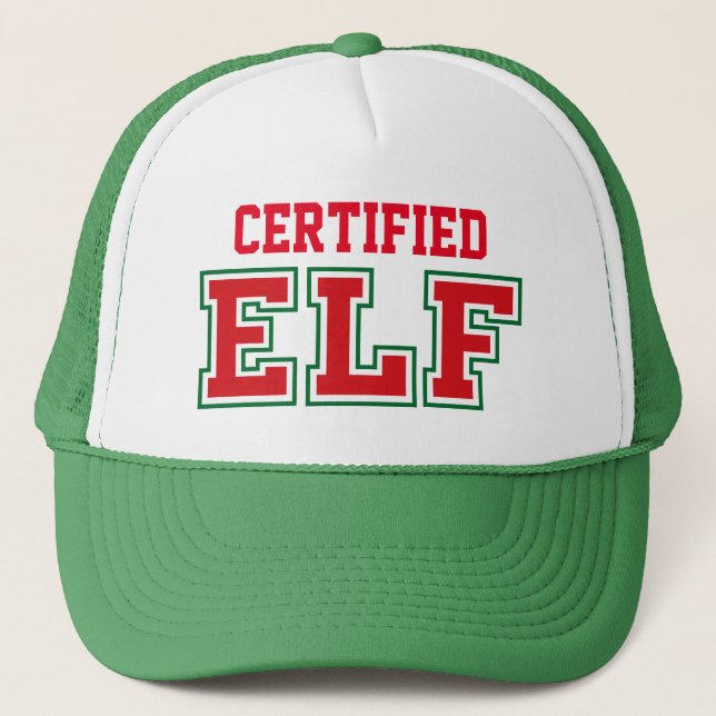 Boné Elf de Natal Certificado (Frente)