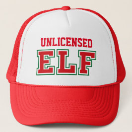 Boné Elf Trucker Hat de Natal Não Licenciado
