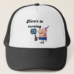 Boné Elogios a 60 camisetas e presentes do aniversário