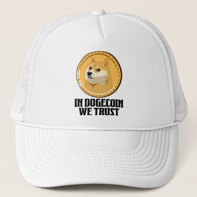 Boné Em Dogecoin Confiamos Em Criptomoeda Cripto Funny (Frente)