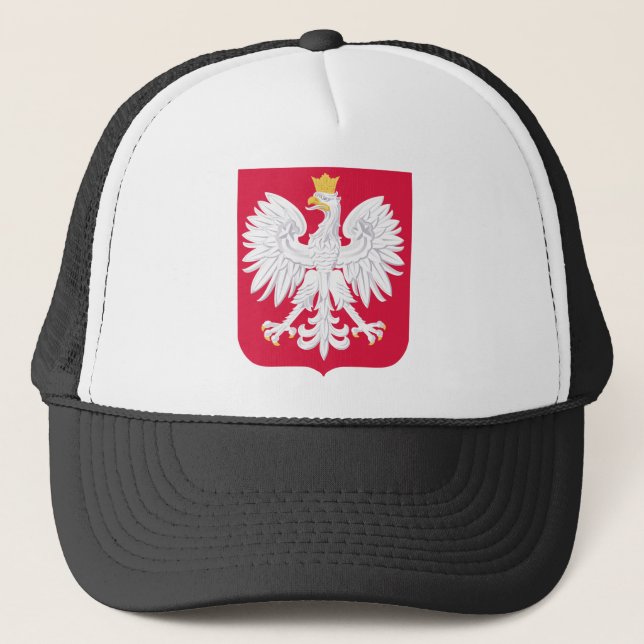 Boné Emblem polonês - Polônia Shield - Polska Herb Pols (Frente)