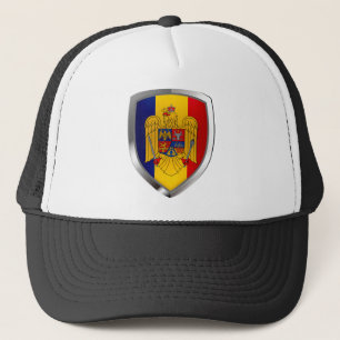 Boné Emblema Metálico da Romênia