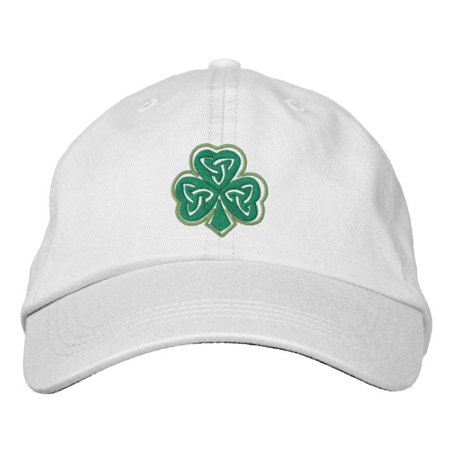 Boné Embroidered Green Clover Celtic Cap (Frente)