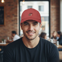 Boné Embroidered hat,ciao bella,minimalist,italian gift