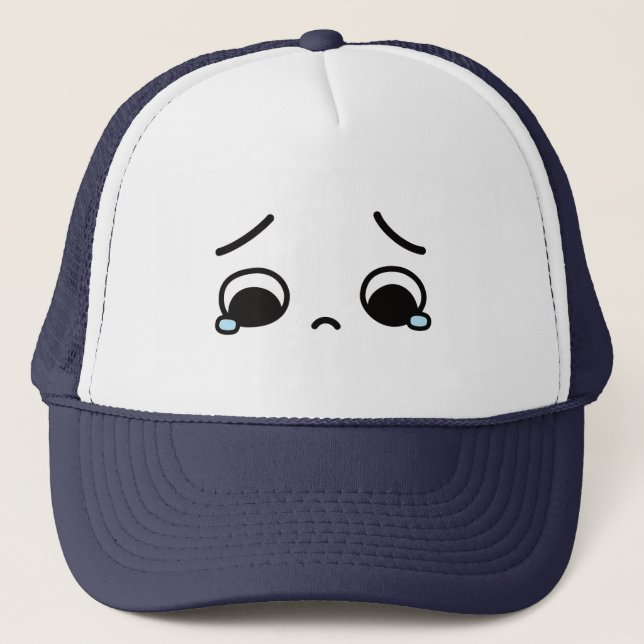 Boné Emoji de Rosto Triste Sentindo-se Para Baixo (Frente)
