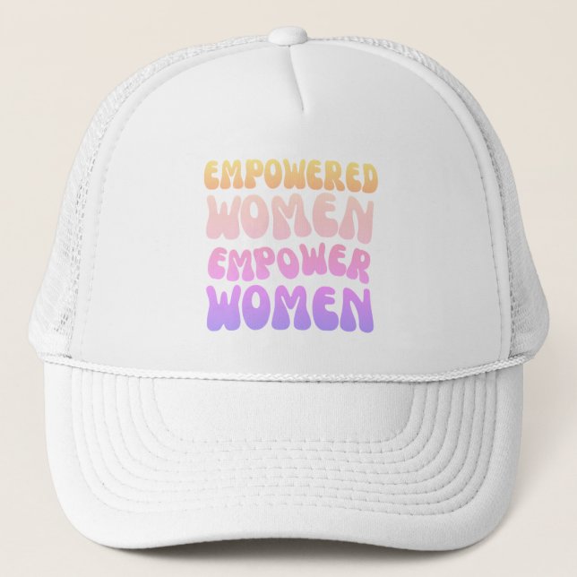 Boné Empowered Women Empower Women Retro Vintage quote (Frente)