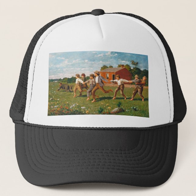 Boné Encaixe o chicote (1872) por Winslow Homer. (Frente)