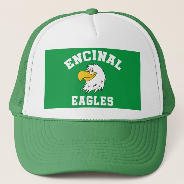 Boné Encinal Eagles Green Trucker Hat (Frente)