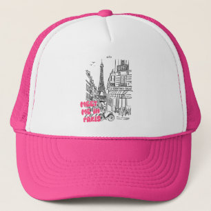 Boné Encontre-me em Paris – Fonte Rosa Fofo & Torre Eif
