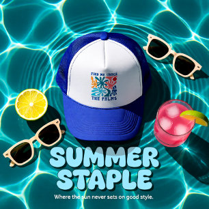 Boné Encontre-me sob o tema do verão do Palm unisex