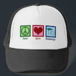 Boné Endoscopia de Paz e Amor<br><div class="desc">Endoscopia do Amor pela Paz. Um presente bonito com um sinal de paz, coração e endoscópio usado em procedimentos médicos para o alcance de um paciente.</div>