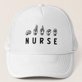 Boné Enfermeiro ASL linguagem gestual