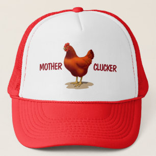 Boné Engraçada Mãe Clucker Frigorífica Vermelha Hen
