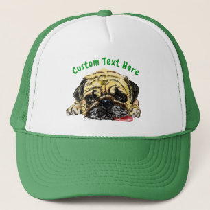 Boné Engraçado Cachorro Engraçado, chapado com Texto Pe