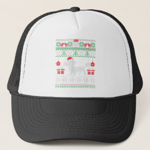 Boné Engraçado Cão ama Dachshund Santa Hat Ugly Christm