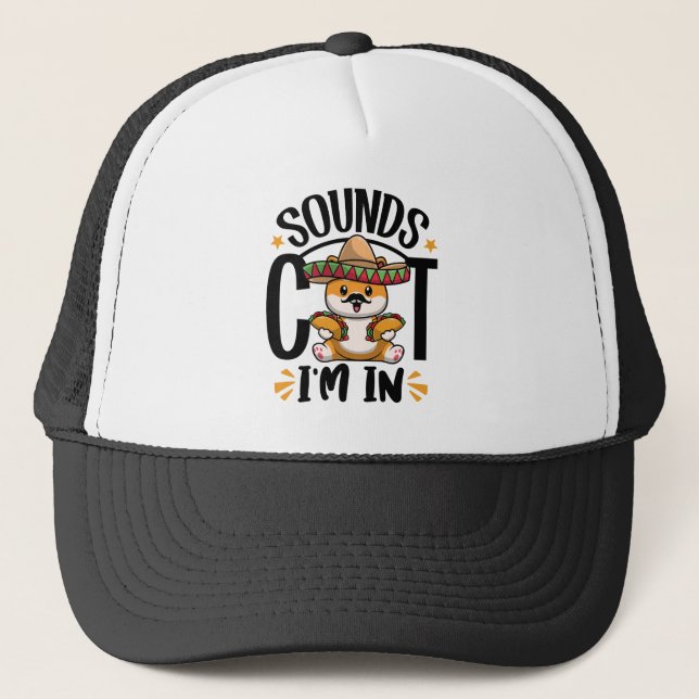 Boné Engraçado Cinco De Mayo Gift Sombrero Tacos Lover (Frente)