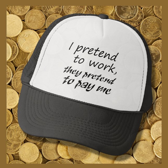 Boné Engraçado cita presentes de piada moderna sarcasmo (Funny white elephant or secret Santa gift idea! Black and white hat for your coworker bestie. )