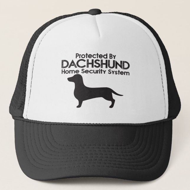 Boné Engraçado Dachshund Dog Trucker Hat (Frente)