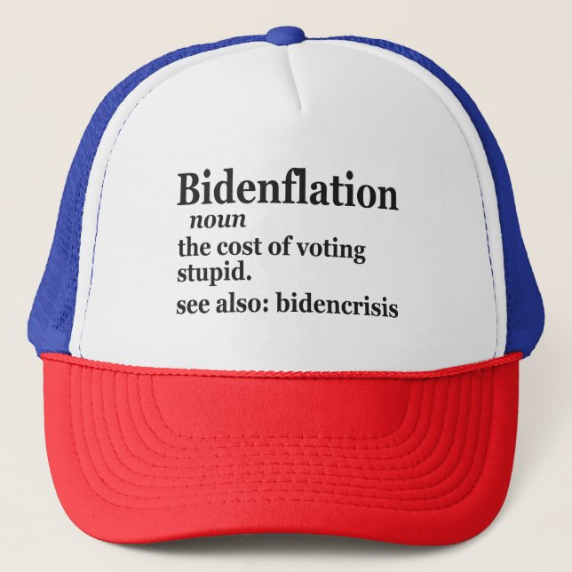 Boné Engraçado Definição BidenFlation Política American (Frente)