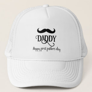 Boné Engraçado Feliz Primeiro dia de os pais personaliz