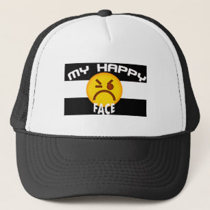 Boné Engraçado Grumpy Emoji   Meu rosto feliz