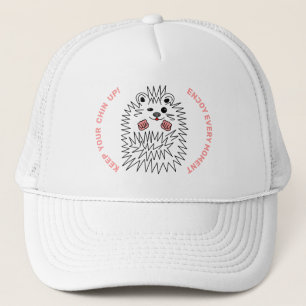 Boné Engraçado Hedgehog. Mantenha Seu queixo Subido! P