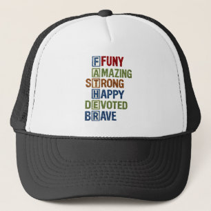 Boné Engraçado Incrível Forte Feliz Devotado Corajoso P