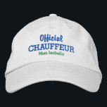 Boné Engraçado Mãe Que Nome Oficial Do Chauffeur<br><div class="desc">O chapéu perfeito para a mãe que está sempre a chofer os miúdos de atividade em atividade! Este boné engraçado do estilo baseball apresenta as palavras "Oficial do motorista" e depois "Mãe, seu nome" abaixo (ou substitua por seu texto). Altere facilmente a cor do texto e o boné. Quer você...</div>