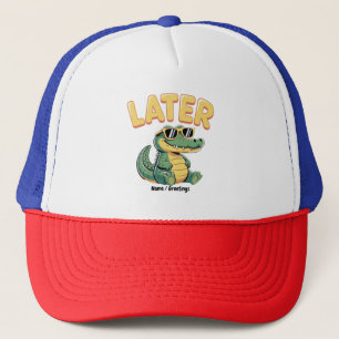 Boné Engraçado Mais Tarde Gator Hilarious Alligator Pun