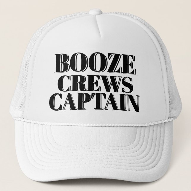 Boné Engraçado Novelty Beball Gift BOOZE TRWS CAPTAIN (Frente)