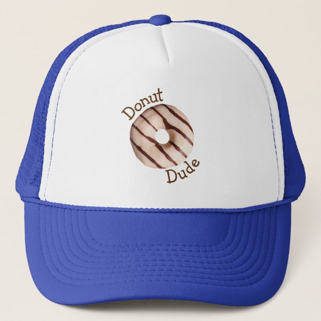 Boné Engraçado Retro-Rosquinha Duque Trucker Hat (Frente)
