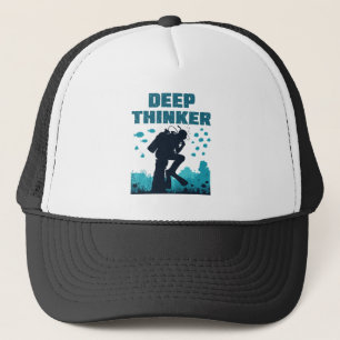 Boné Engraçado Scuba Mergulhando Mergulhador Deep Thin