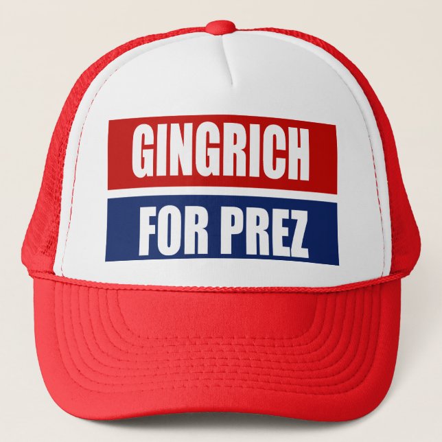 BONÉ ENGRENAGEM DA CAMPANHA DE NEWT GINGRICH (Frente)