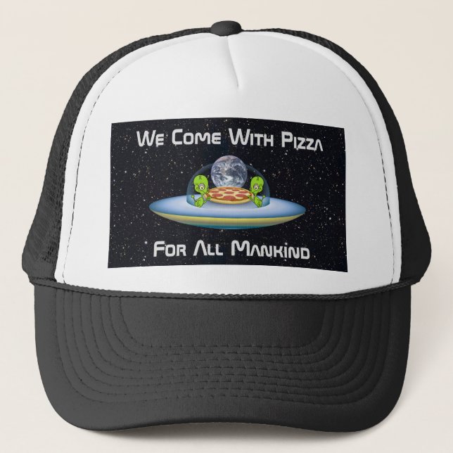 Boné Entrega de Pizza UFO Personalizável (Frente)