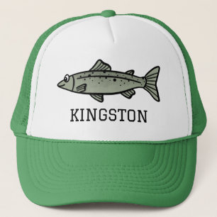 Boné Equipamento de Pesca Com Nome Pescador de Peixes A