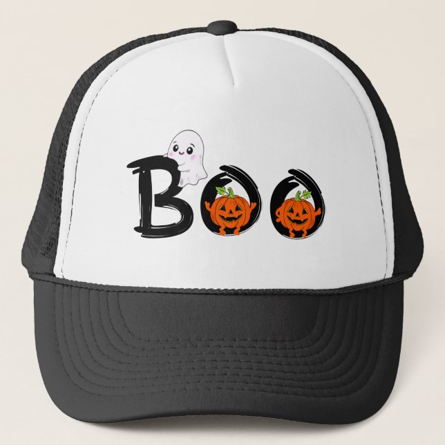 Boné Equipe Boo Halloween engraçado (Frente)