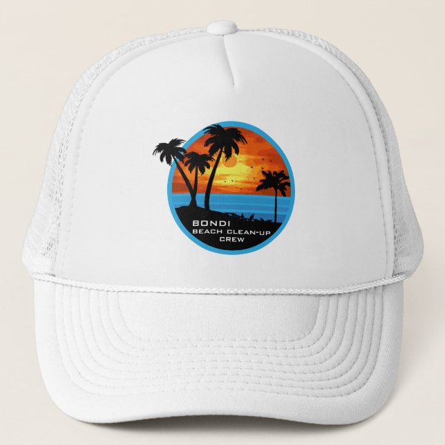 Boné Equipe de Voluntários para Limpeza de Praia (Frente)