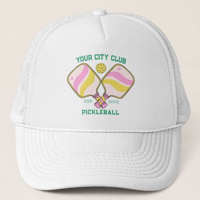 Boné Equipe do Clube de Pickleball Presente Personaliza (Frente)