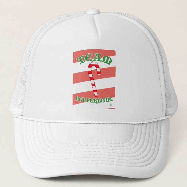 Boné Equipe Hortelã Design Divertido de Natal (Frente)