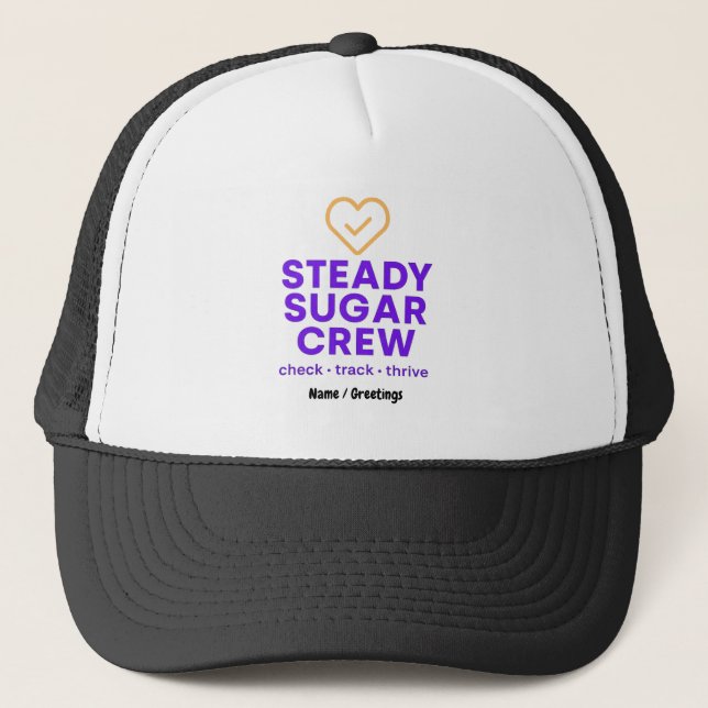 Boné Equipe Steady Sugar: Empoderando o Bem-Estar e o E (Frente)