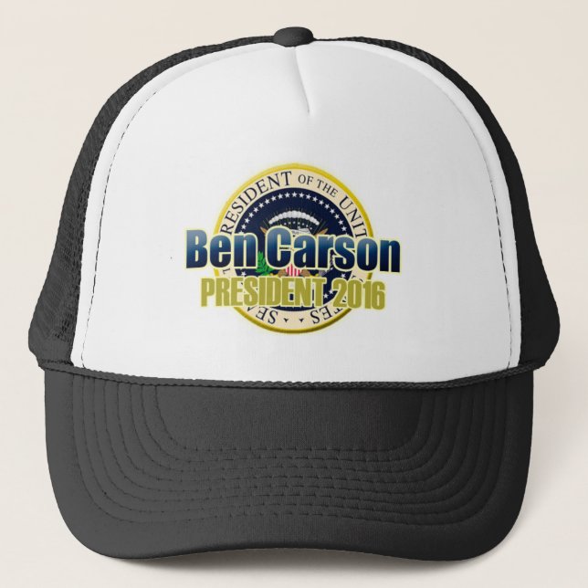 Boné Esboço Benjamin Carson para o presidente (Frente)