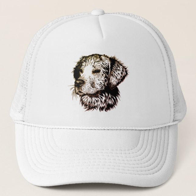 Boné Esboço de Cachorrinho Marrom (Frente)